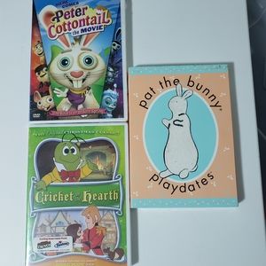 3 brand new, sealed DVDs kids movies / show